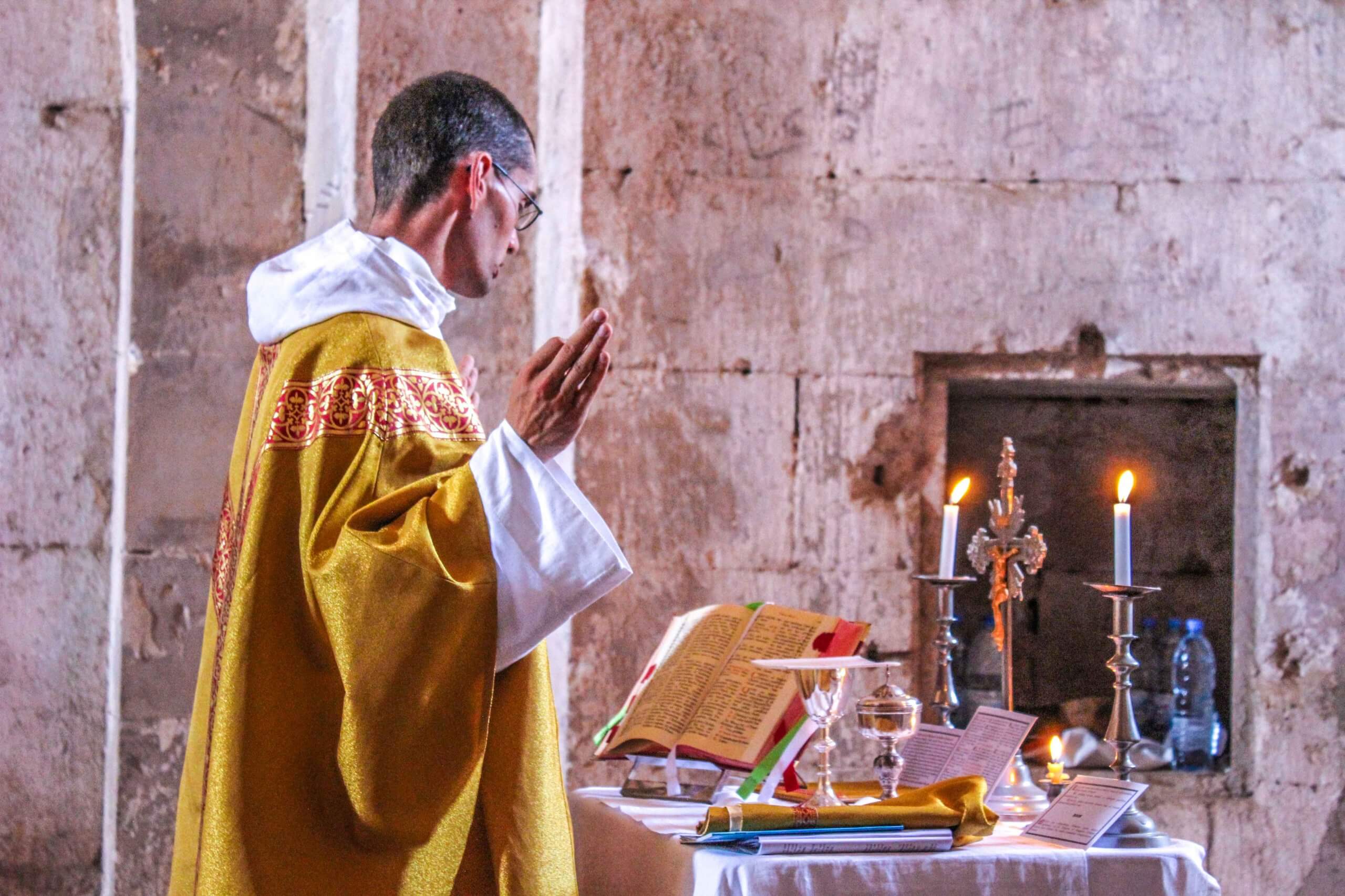 Première messe célébrée dans la chapelle du Krak des chevaliers depuis 745 ans.