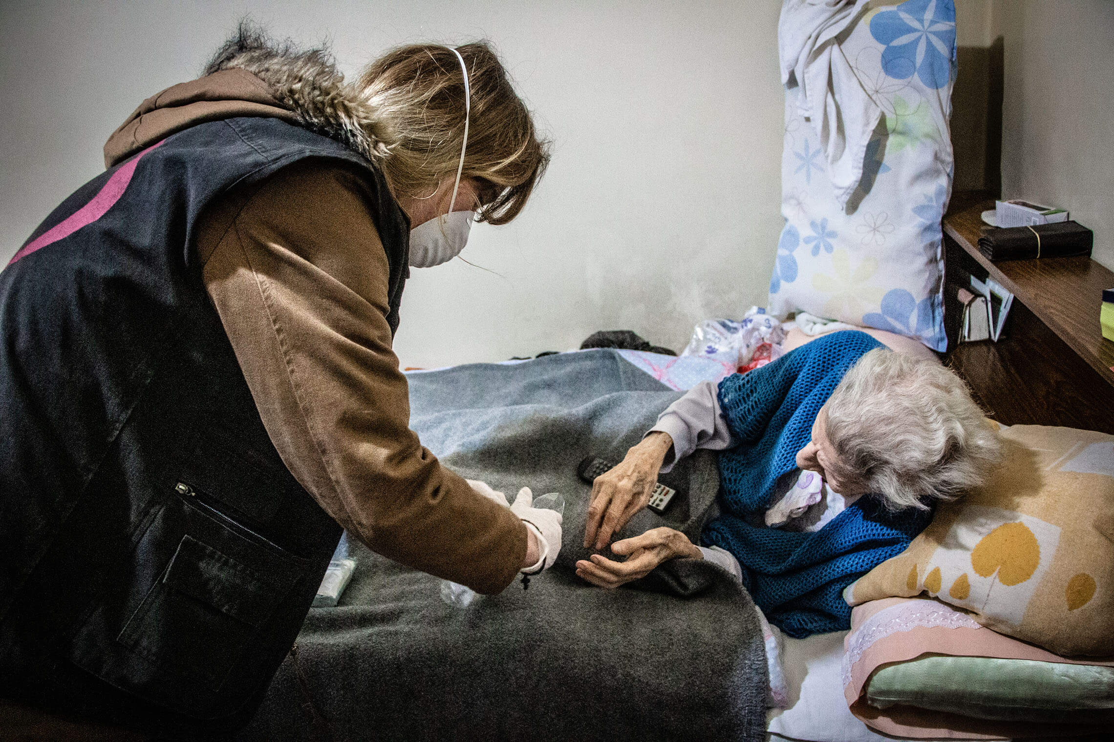 Donation of 250 covid hygiene kits to elderly people in Aleppo