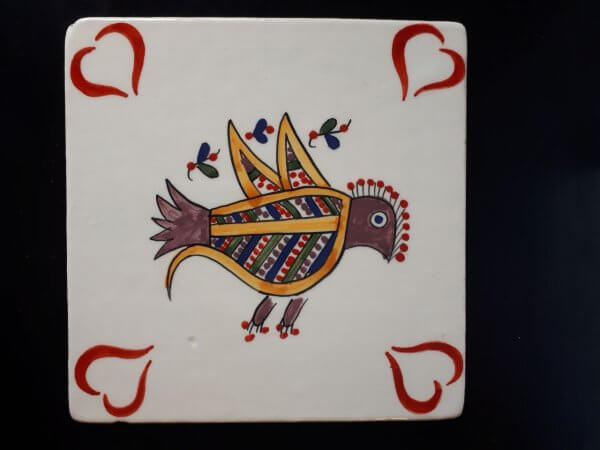 Dessous de plat, carreau en céramique, Gumri, Arménie